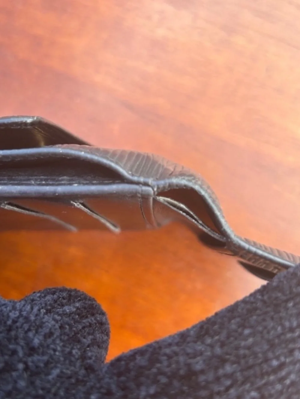 Black Louis Vuitton Epi bifold wallet